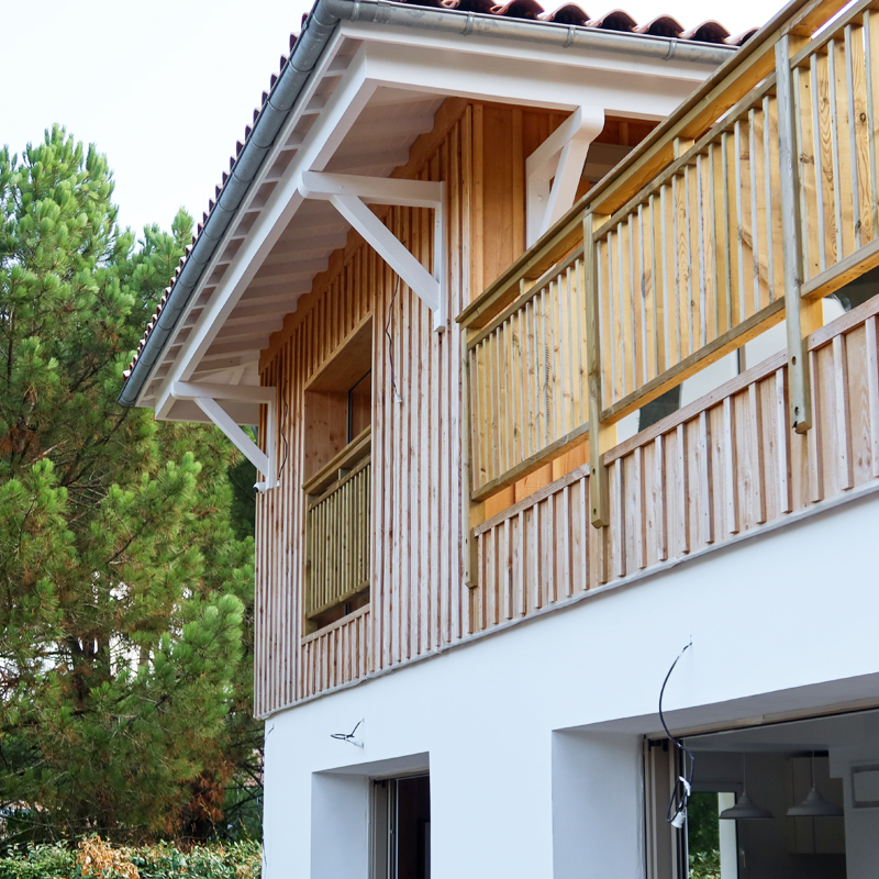 bardage en bois sur maison