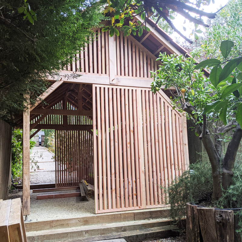 ossature bois jardin construction neuve