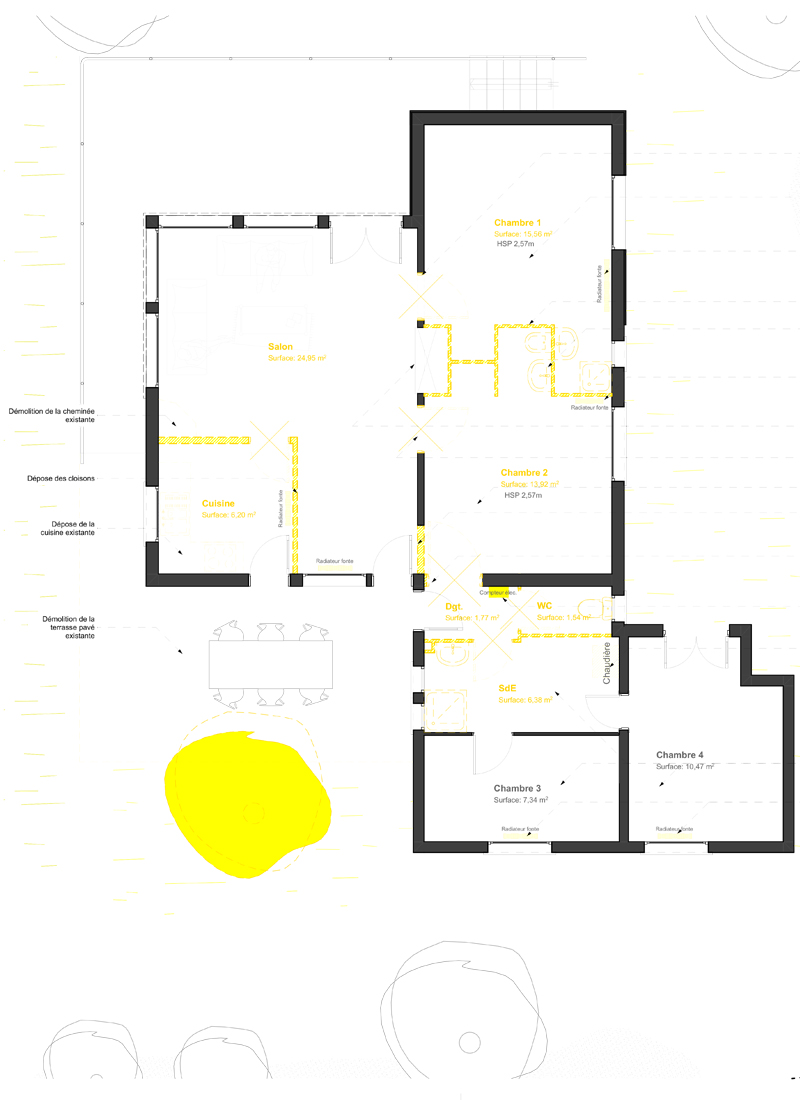 Salle de bains complète à Lège-Cap-Ferret avec carrelage