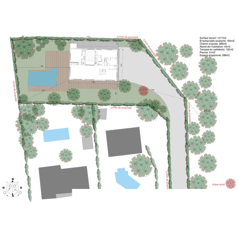 plan de masse terrain bassin arcachon